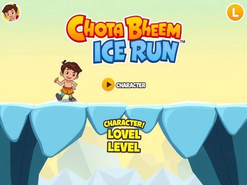 Chhota Bheem Ice Run level selection screen
